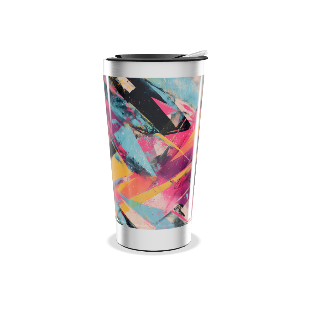 Copo Térmico - Estampa Colorida Abstrata