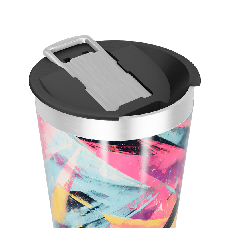 Copo Térmico - Estampa Colorida Abstrata