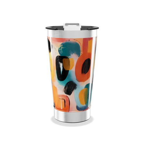 Copo Térmico - Estampa Abstrata Colorida