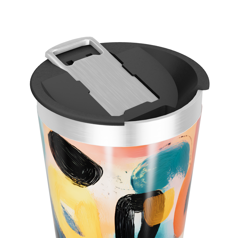 Copo Térmico - Estampa Abstrata Colorida
