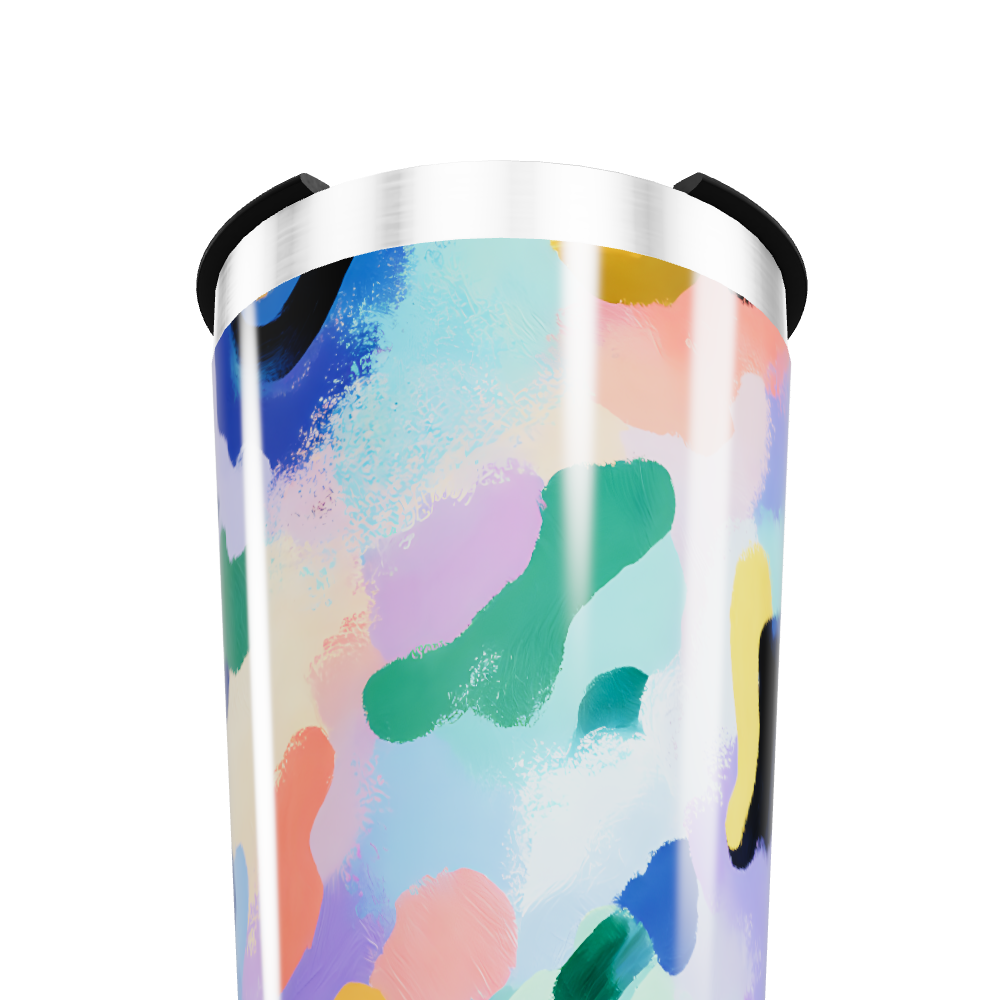 Copo Térmico - Estampa Abstrata Colorida