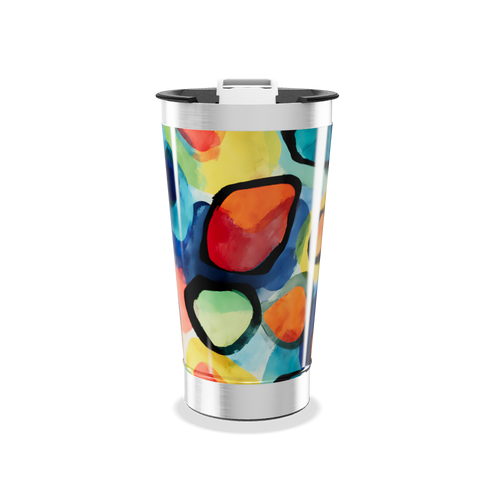 Copo Térmico - Estampa Colorida Abstrata