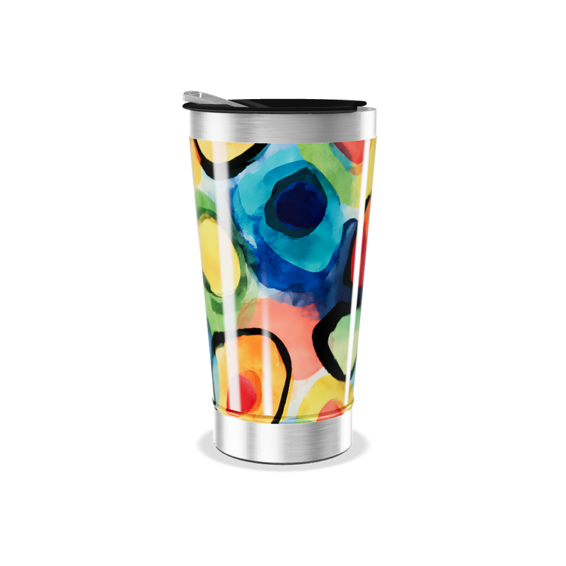 Copo Térmico - Estampa Colorida Abstrata