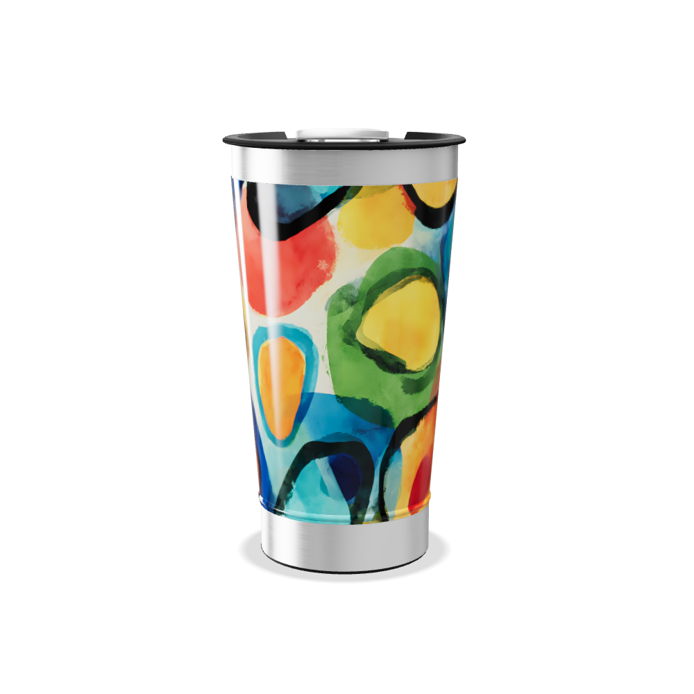 Copo Térmico - Estampa Colorida Abstrata