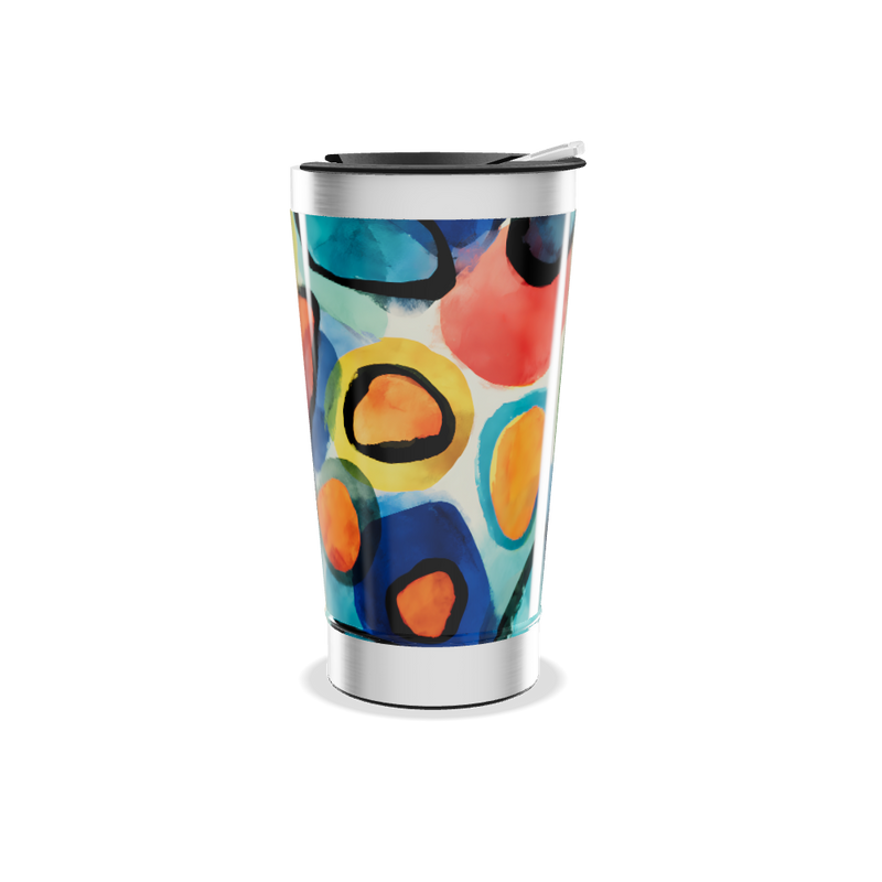 Copo Térmico - Estampa Colorida Abstrata