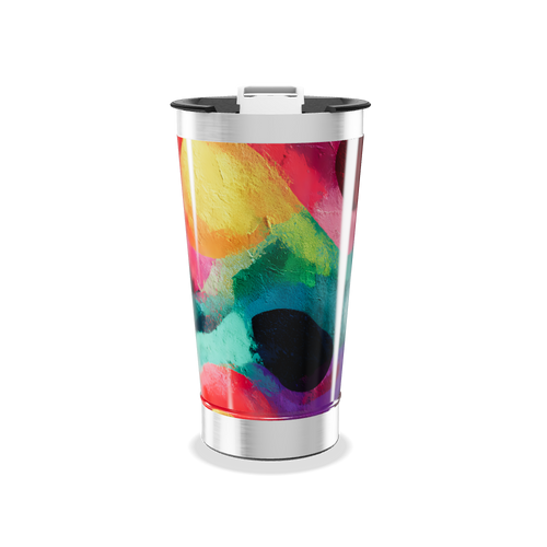 Copo Térmico - Arte Colorida Aço Inox