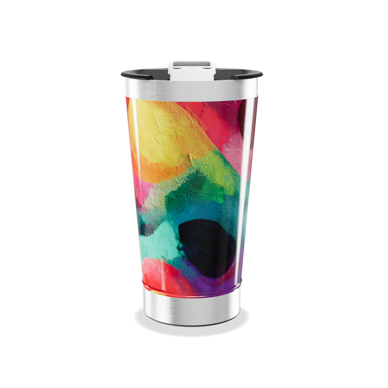 Copo Térmico - Arte Colorida Aço Inox