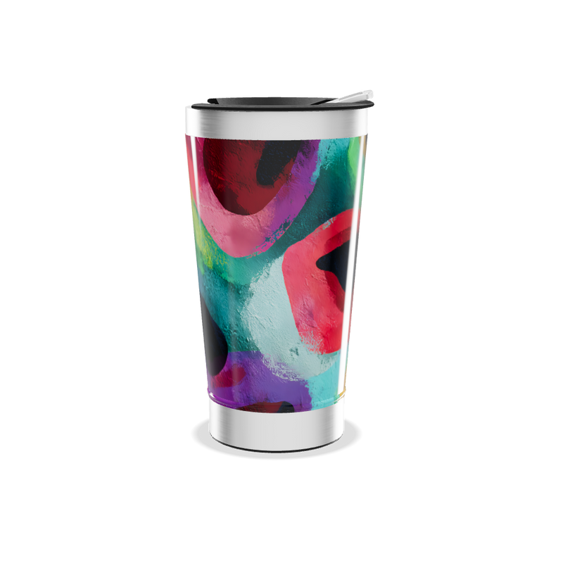 Copo Térmico - Arte Colorida Aço Inox