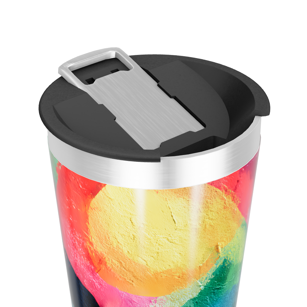 Copo Térmico - Arte Colorida Aço Inox