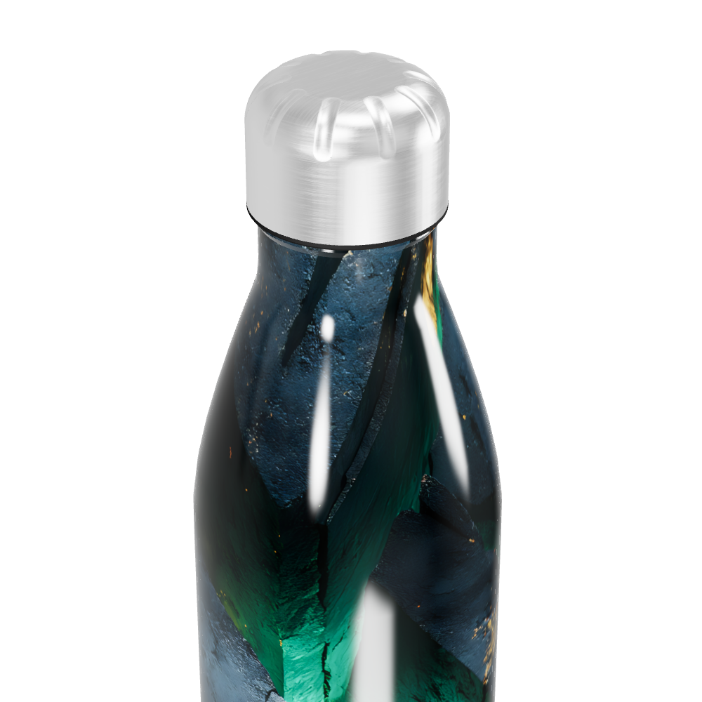 Garrafa Inox - Estampa Azul Verde