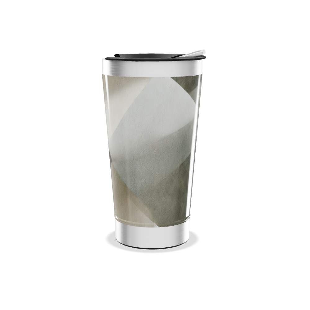 Copo Térmico - Estampa Geométrica Bege