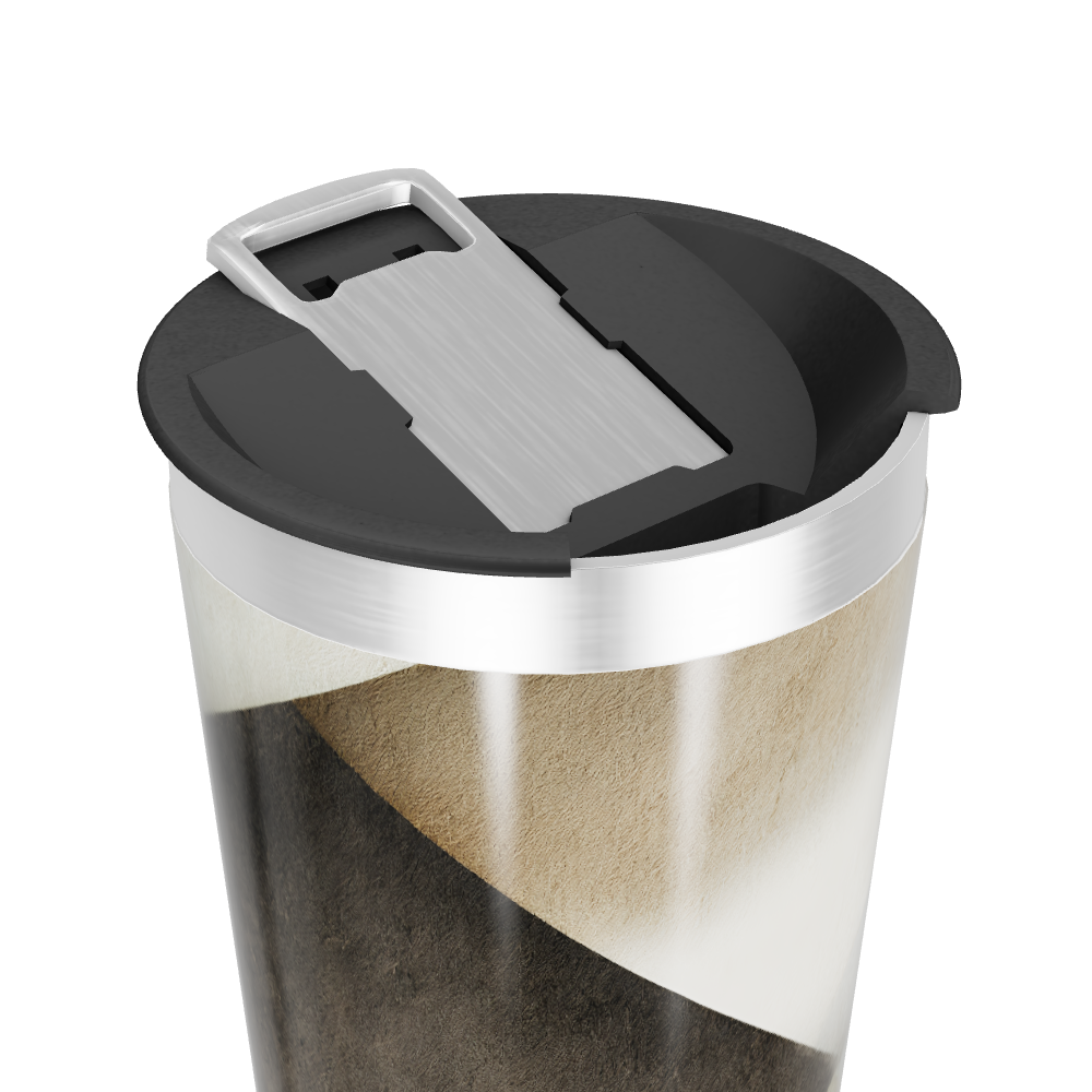 Copo Térmico - Estampa Geométrica Bege