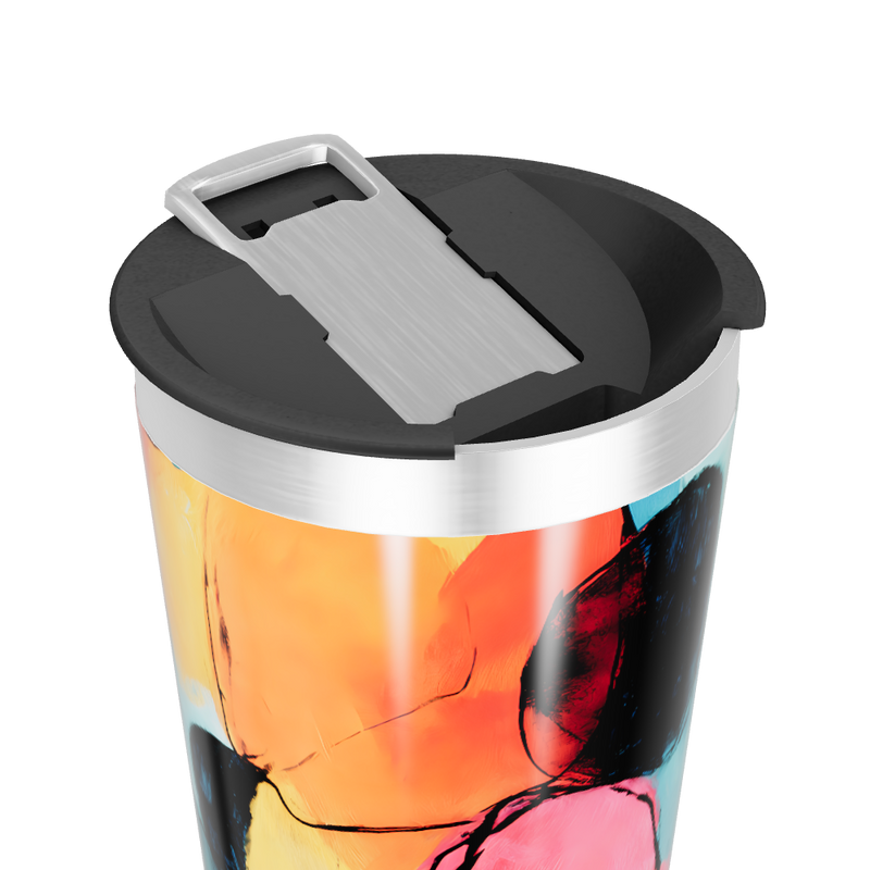 Copo Térmico - Design Abstrato Colorido