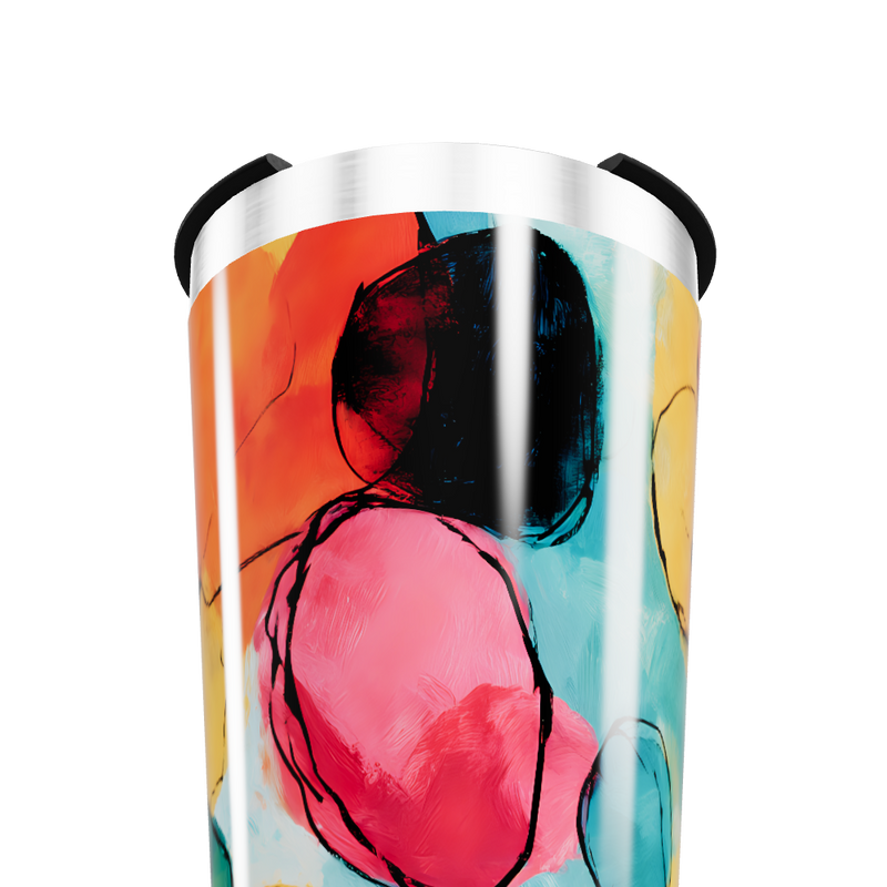 Copo Térmico - Design Abstrato Colorido
