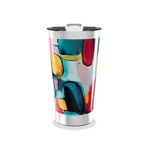 Copo Térmico - Estampa Colorida Abstrata