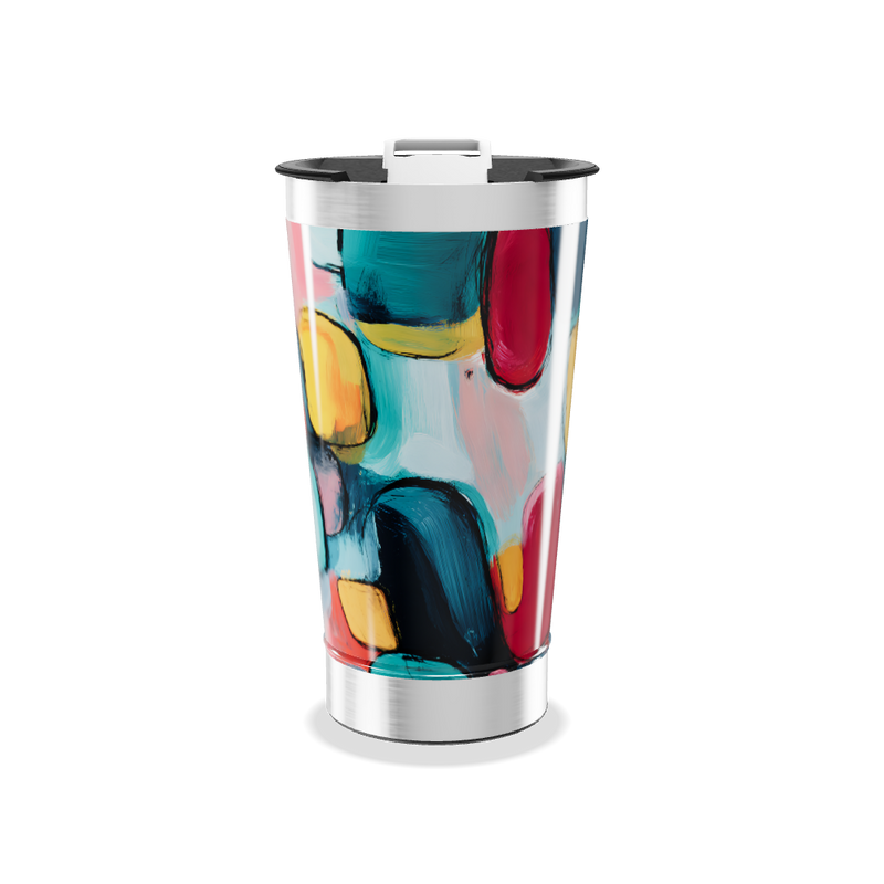 Copo Térmico - Estampa Colorida Abstrata