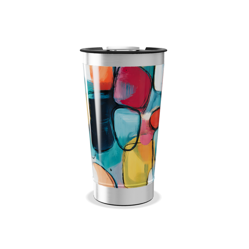 Copo Térmico - Estampa Colorida Abstrata