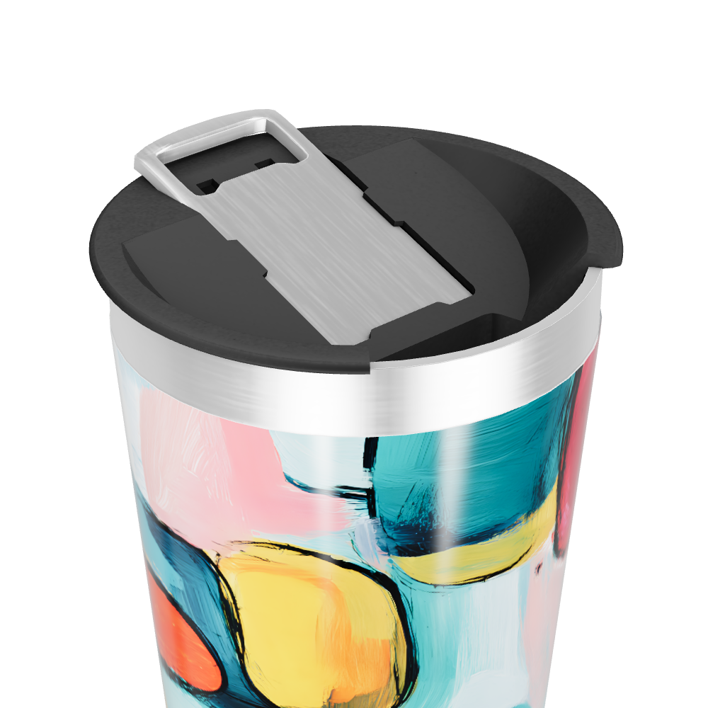 Copo Térmico - Estampa Colorida Abstrata