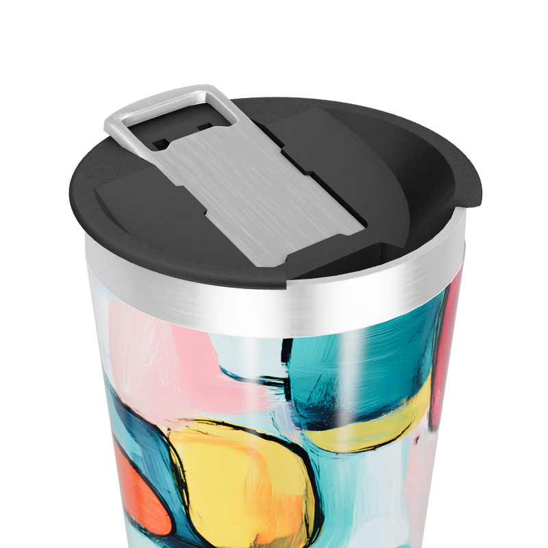 Copo Térmico - Estampa Colorida Abstrata