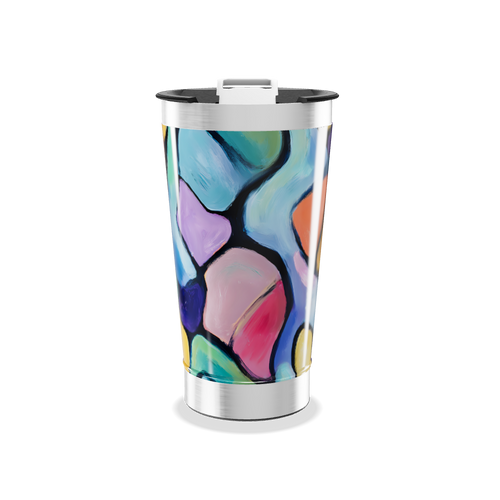 Copo Térmico - Estampa Colorida Abstrata