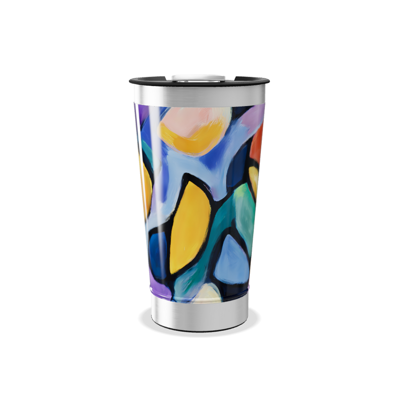 Copo Térmico - Estampa Colorida Abstrata