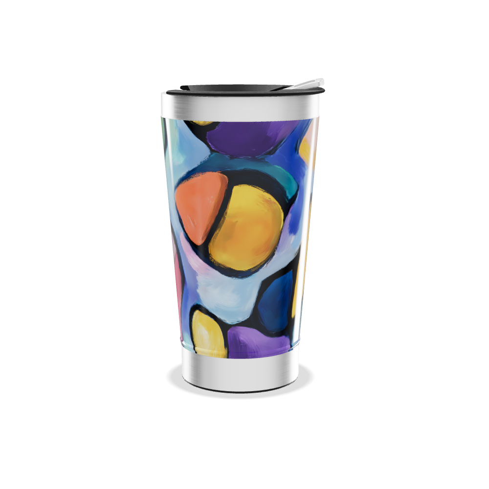Copo Térmico - Estampa Colorida Abstrata
