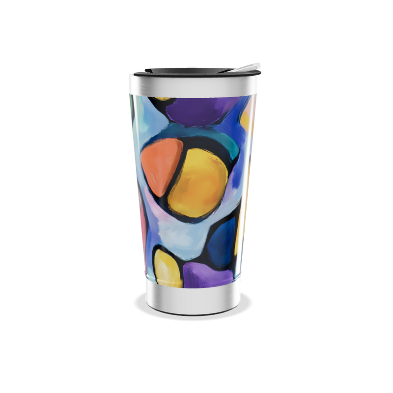 Copo Térmico - Estampa Colorida Abstrata