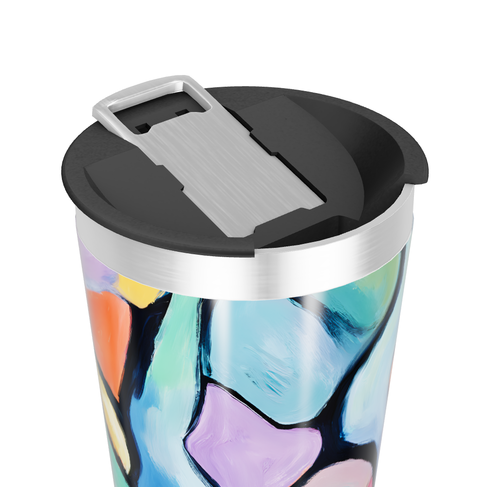 Copo Térmico - Estampa Colorida Abstrata