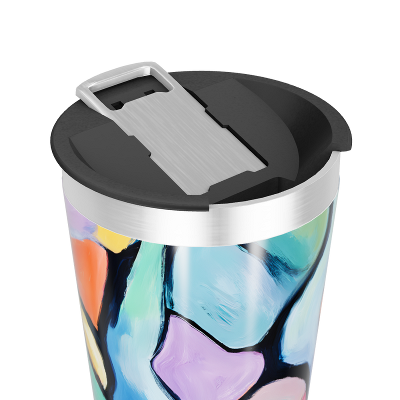 Copo Térmico - Estampa Colorida Abstrata