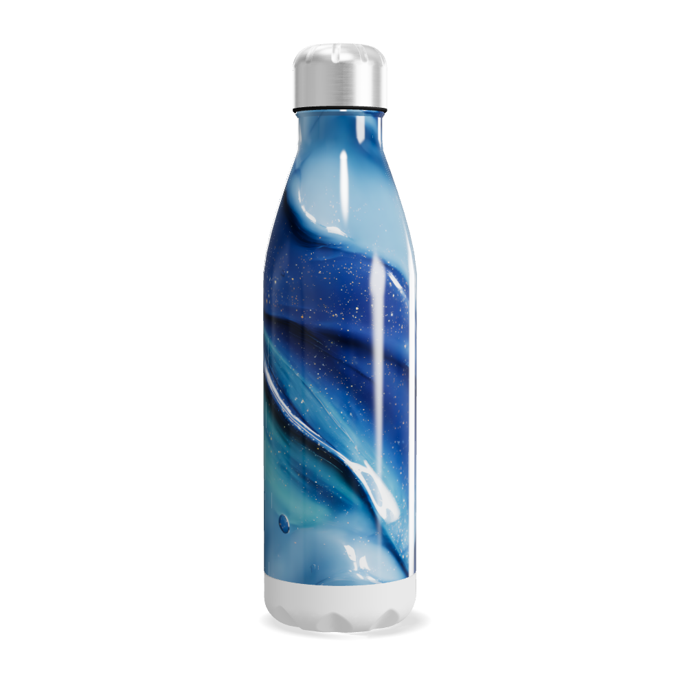 Garrafa Inox Azul - Design Ondas