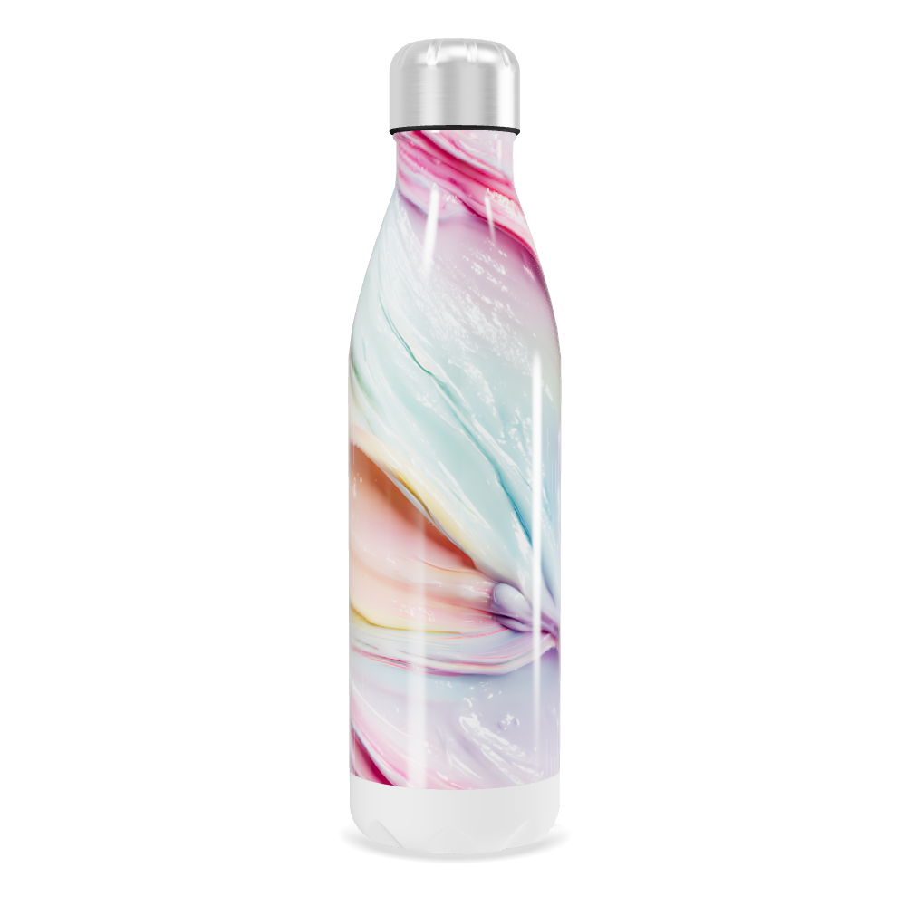Garrafa Inox Estampa Colorida Marmorizada