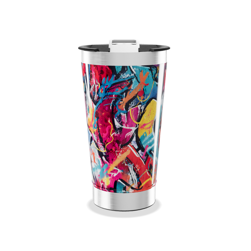 Copo Térmico - Estampa Colorida Abstrata