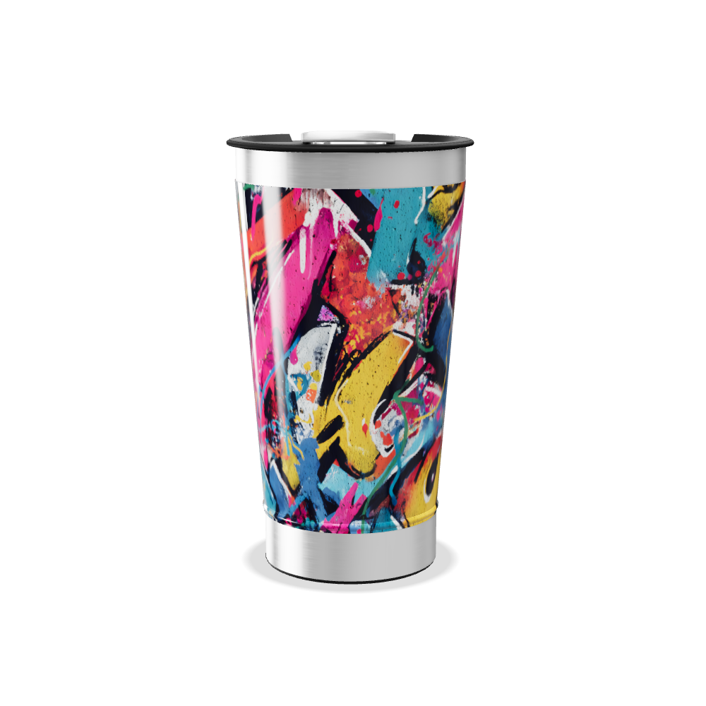 Copo Térmico - Estampa Colorida Abstrata