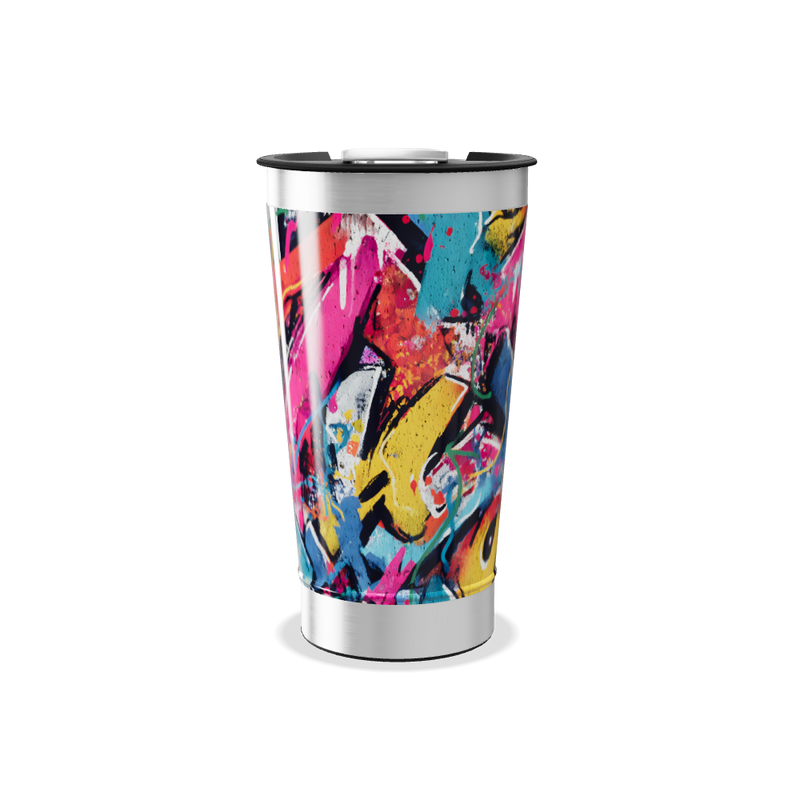 Copo Térmico - Estampa Colorida Abstrata
