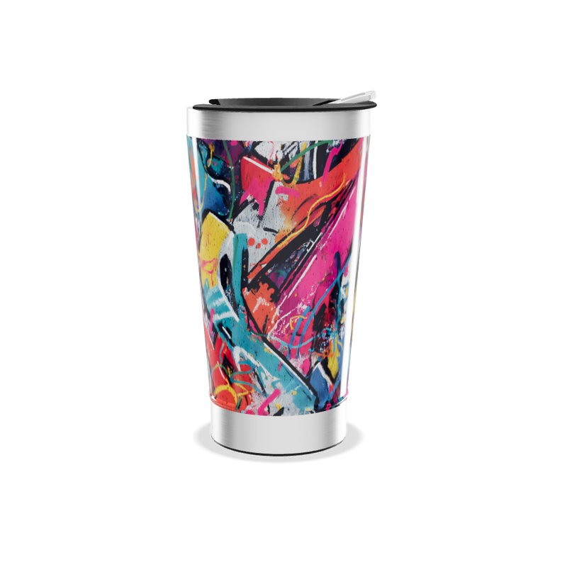 Copo Térmico - Estampa Colorida Abstrata