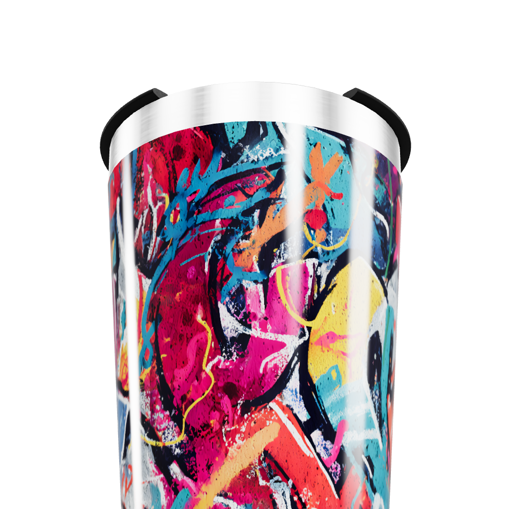 Copo Térmico - Estampa Colorida Abstrata