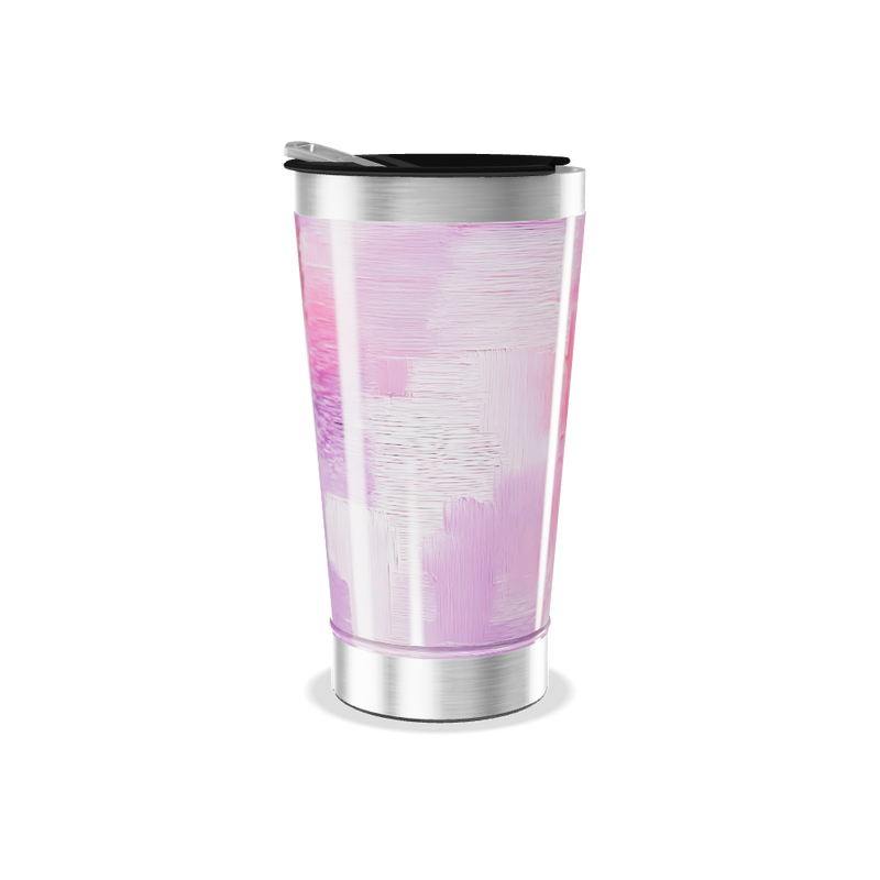 Copo Térmico - Rosa Aquarela Inox