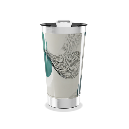 Copo Térmico - Design Abstrato Azul