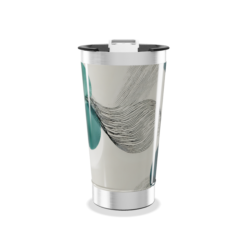 Copo Térmico - Design Abstrato Azul