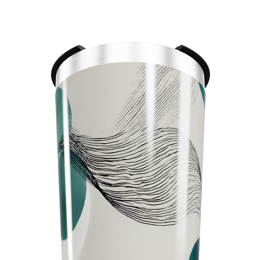 Copo Térmico - Design Abstrato Azul