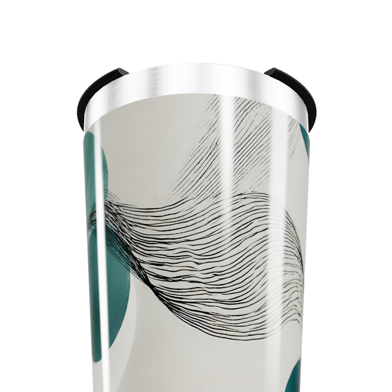 Copo Térmico - Design Abstrato Azul