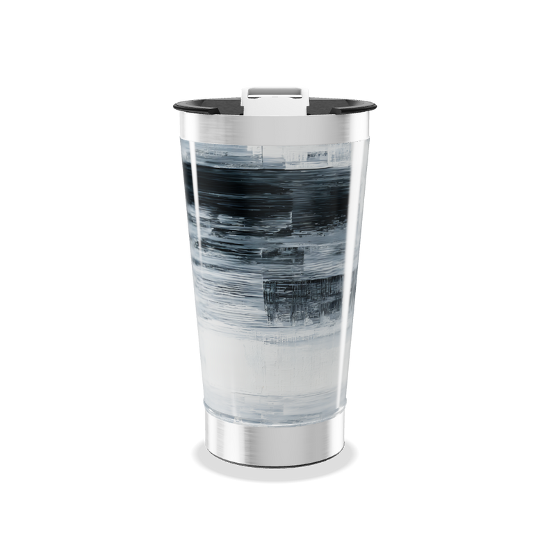 Copo Térmico - Estampa Abstrata Cinza