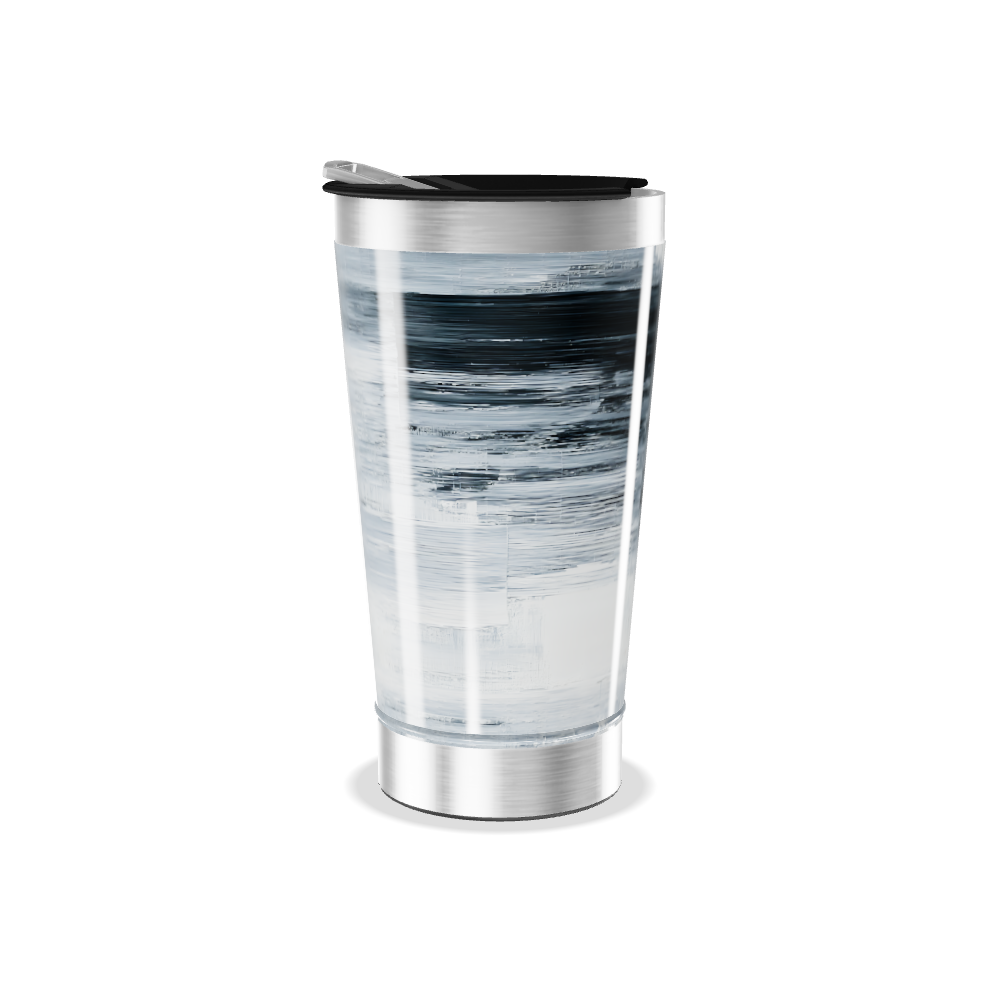 Copo Térmico - Estampa Abstrata Cinza