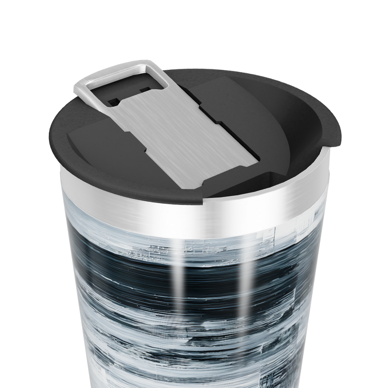 Copo Térmico - Estampa Abstrata Cinza