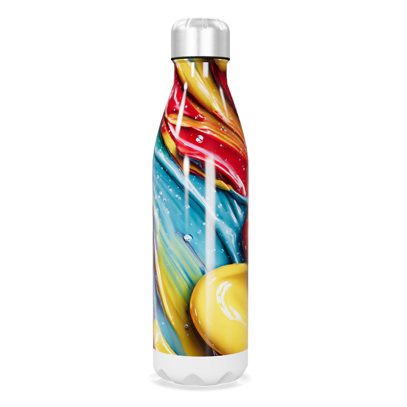 Garrafa Inox - Estampa Colorida Abstrata
