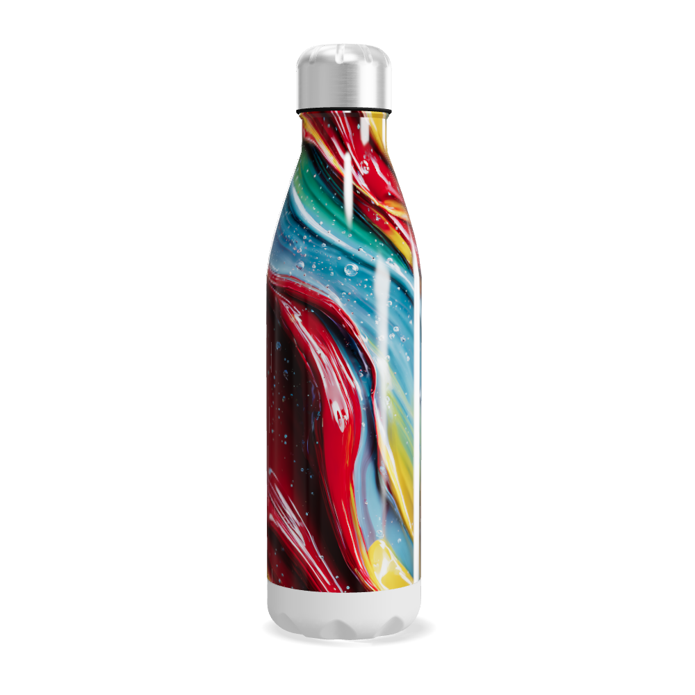 Garrafa Inox - Estampa Colorida Abstrata