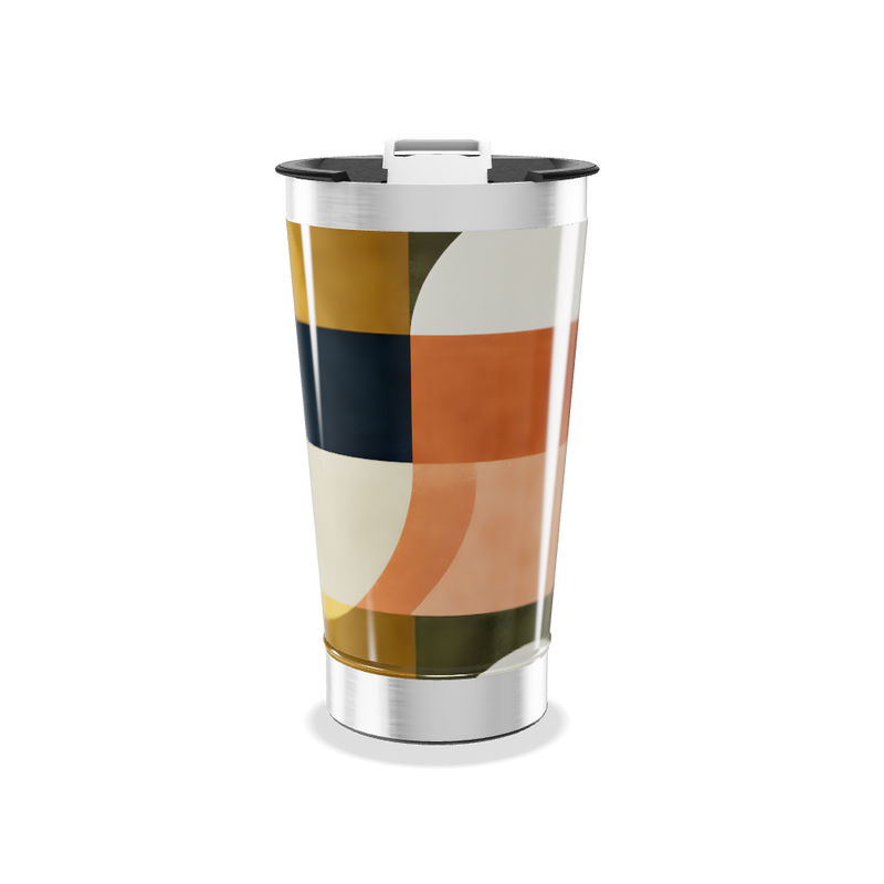 Copo Térmico - Estampa Geométrica Colorida