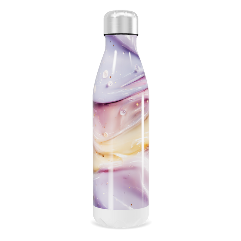 Garrafa Inox - Estampa Colorida Mármore