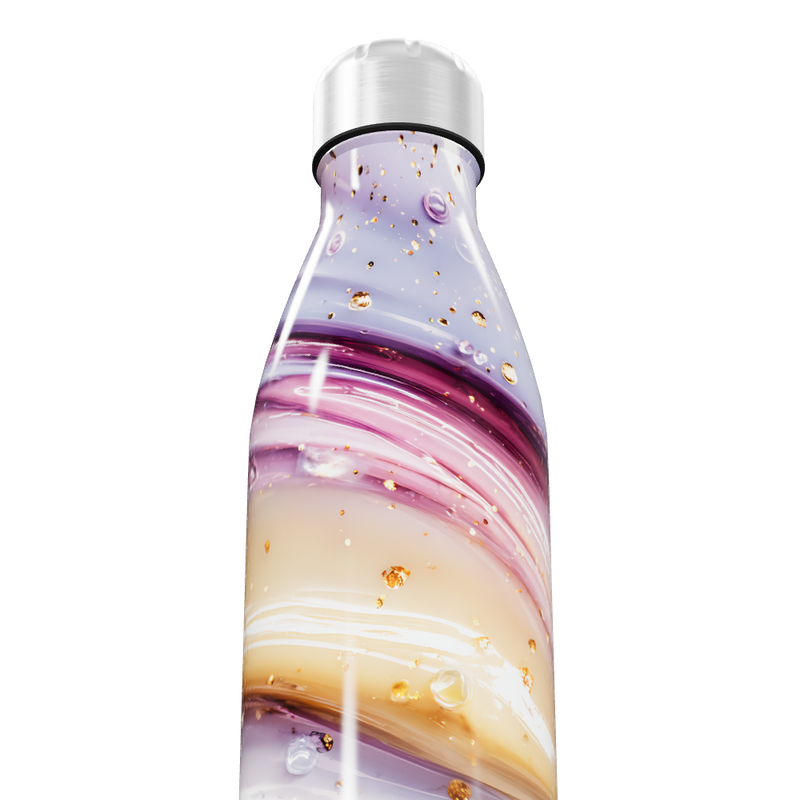 Garrafa Inox - Estampa Colorida Mármore