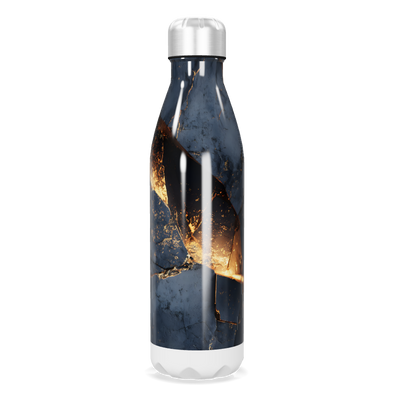 Garrafa Inox - Estampa Mármore Azul